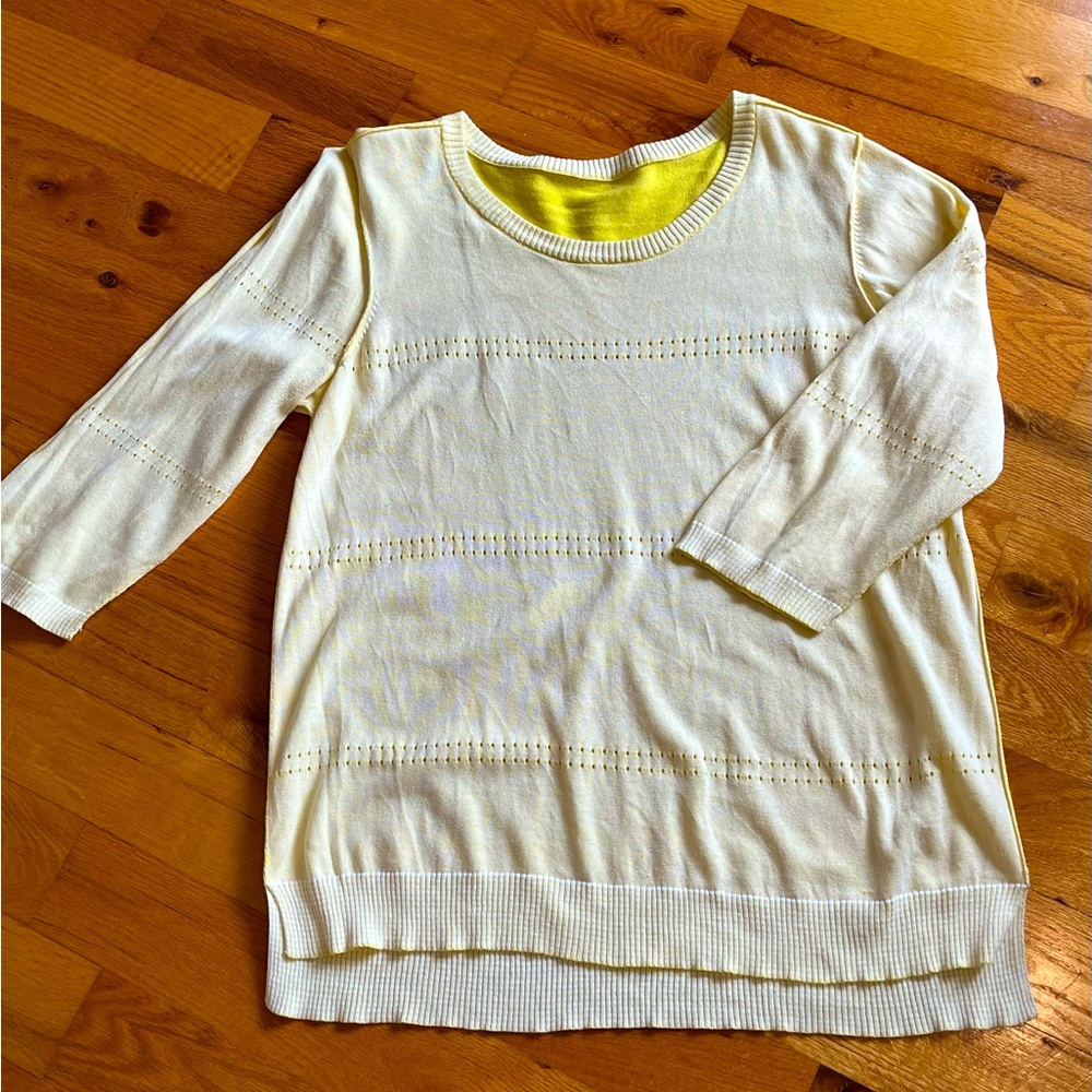 🌼 TRIBAL Reversible Yellow Lightweight Sweater